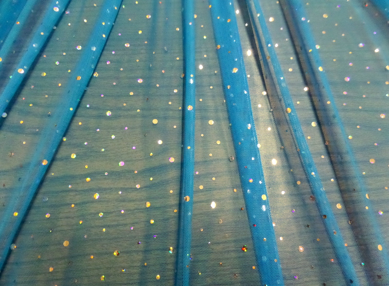 4.Turquoise-Silver Mesh With Holo Sequins